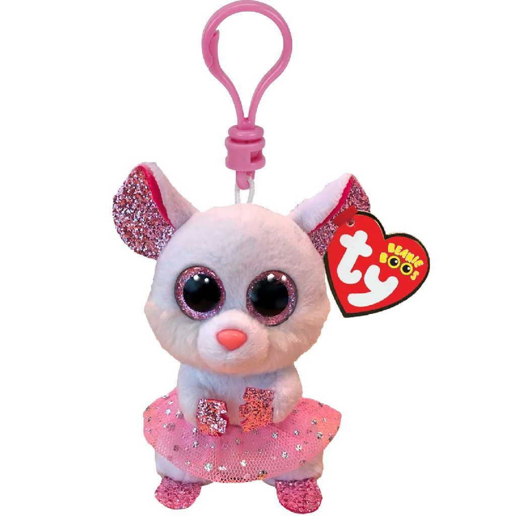 Ty Beanie Boos Clip Knuffel Muis Nina 7 Cm