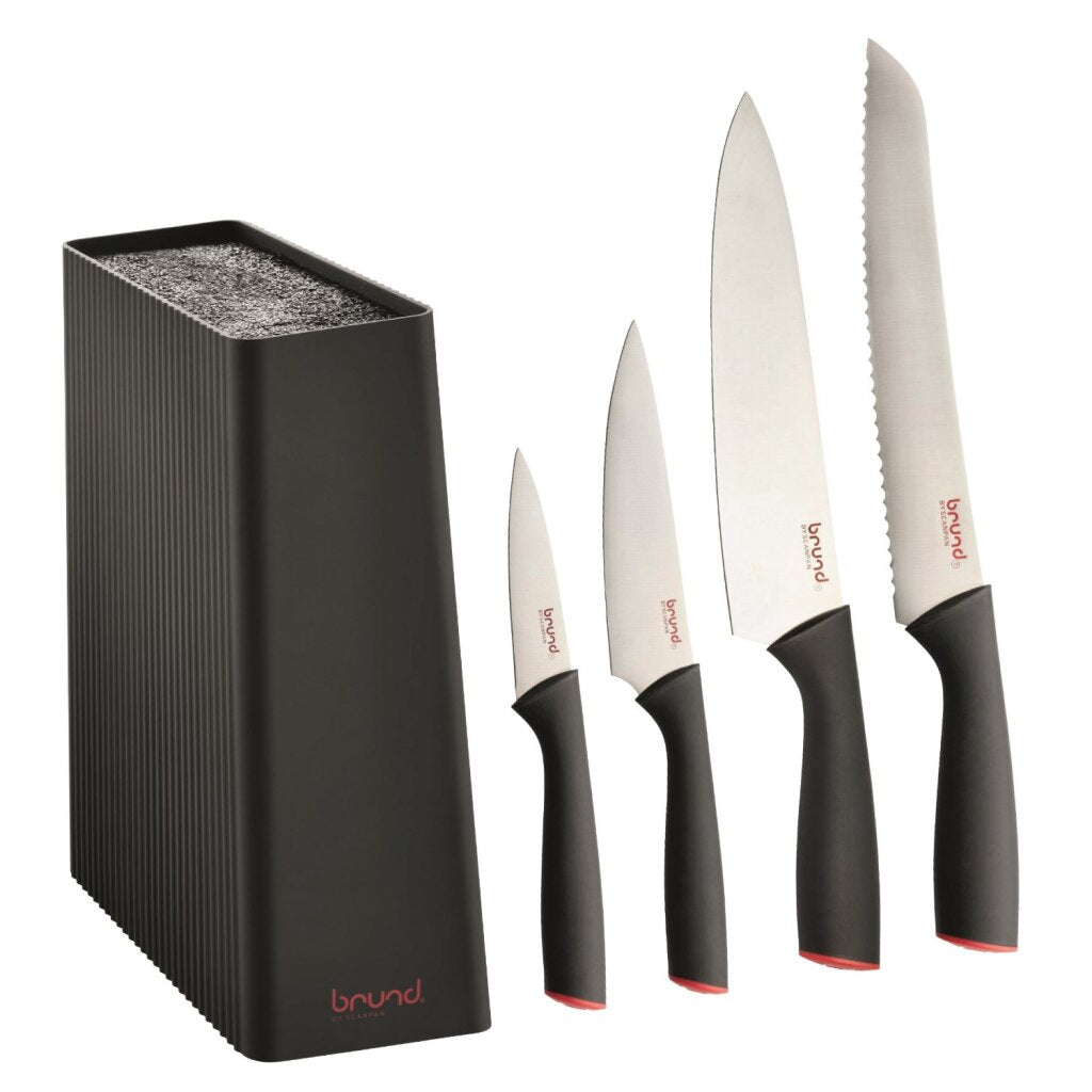 Brund Easy Cut Messenblok 5-Delig Zwart/Rood