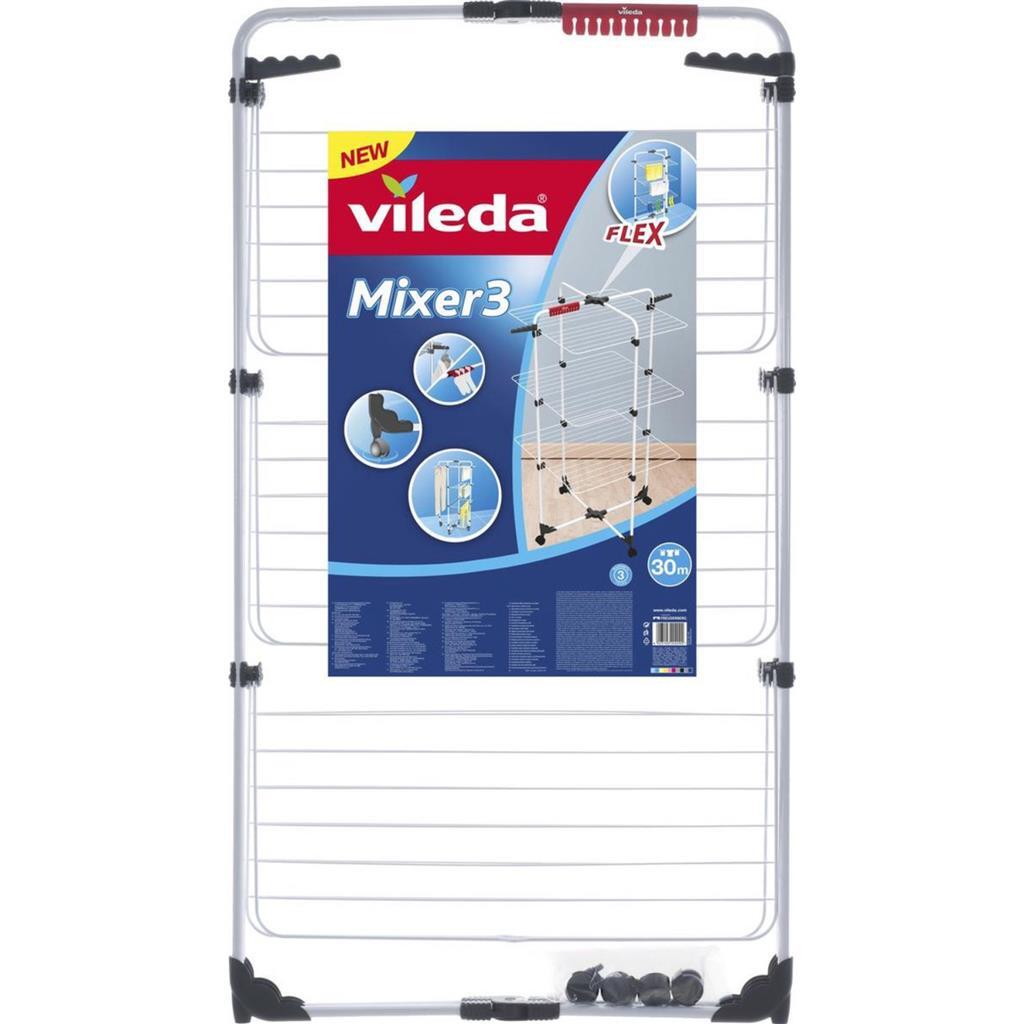 Vileda Mixer 3 Droogrek 30 M Drooglijn Wit/Zwart/Rood