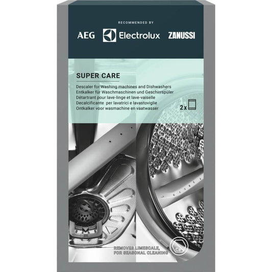 Aeg M2Gcp100 Super Care Ontkalker Voor Wasmachine En Vaatwasser 2 Zakjes