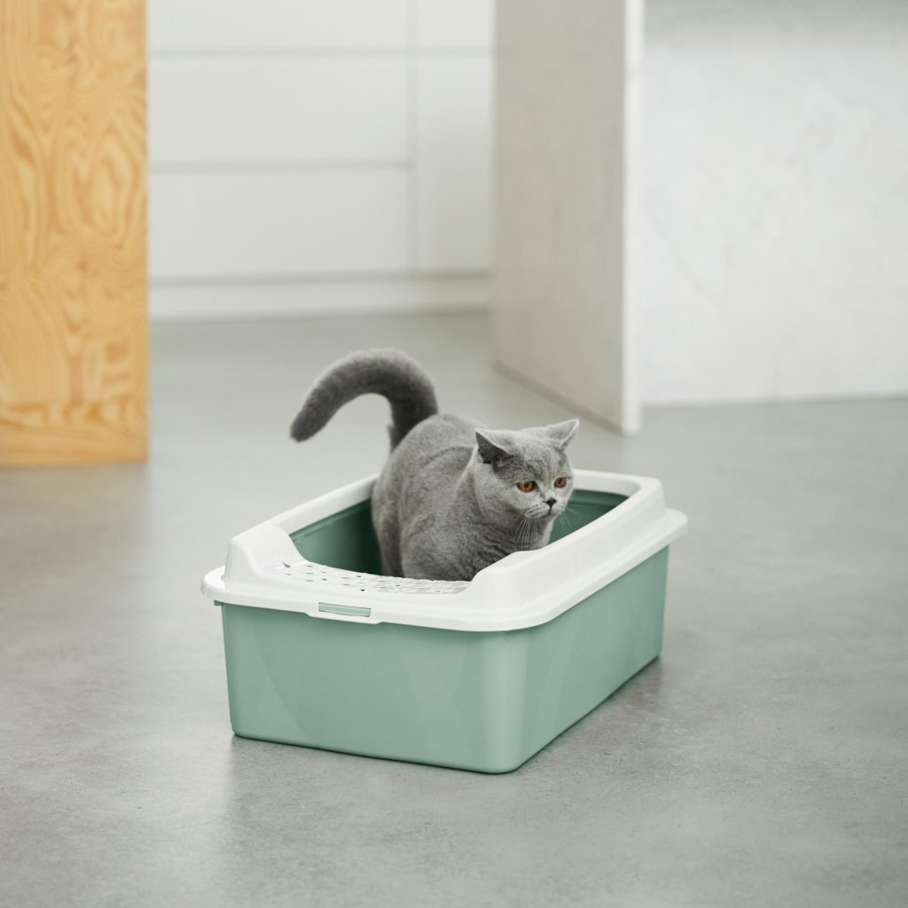 Rotho Eco Bonnie Kattenbak Met Boveningang M Groen/Zand