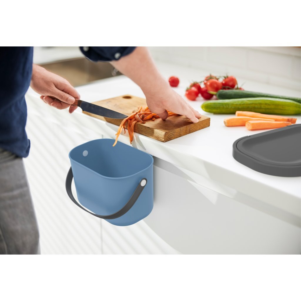 Rotho Albula Bio Afvalbakje 3.2L Blauw