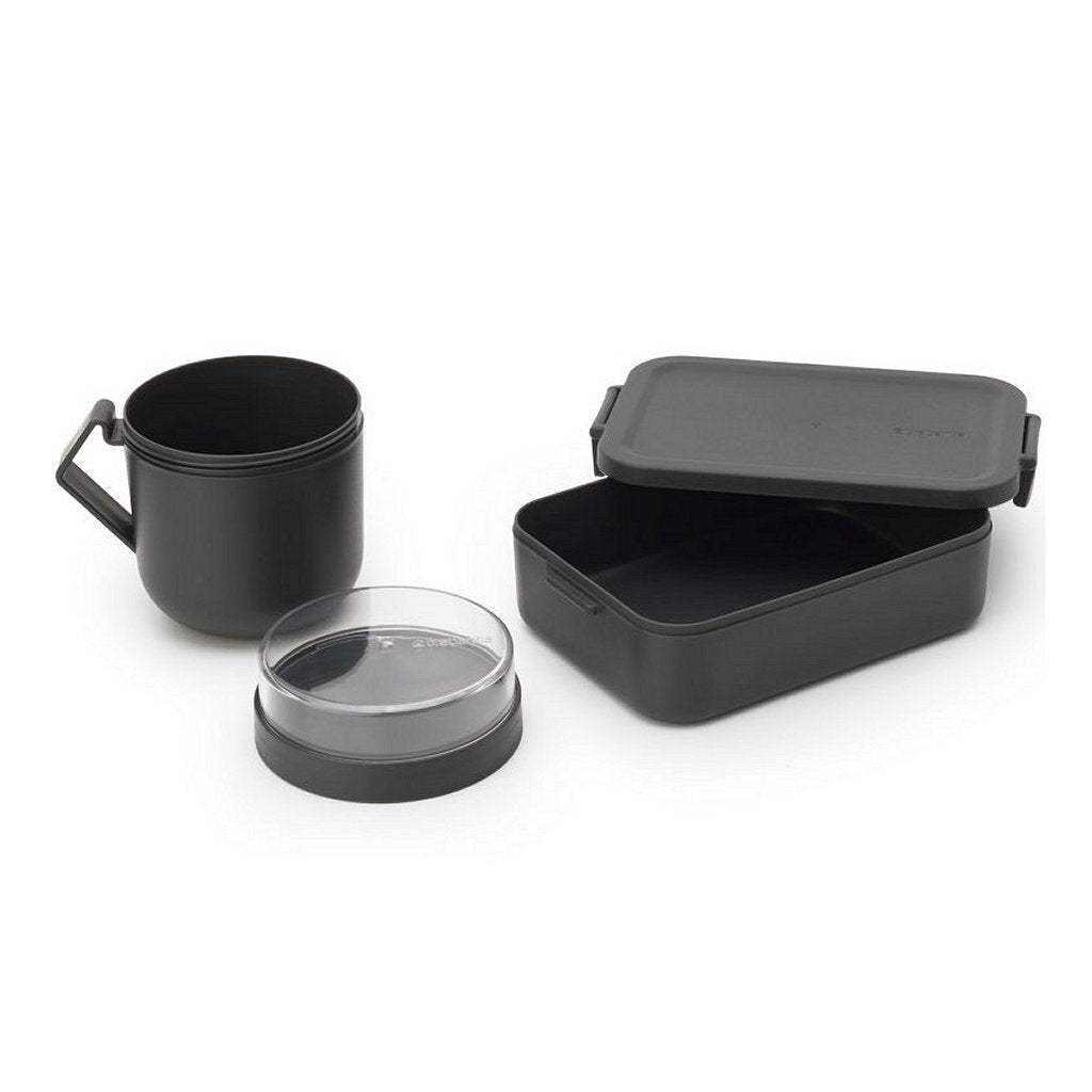 Brabantia Make & Take Lunchset 2-Delig Donkergrijs