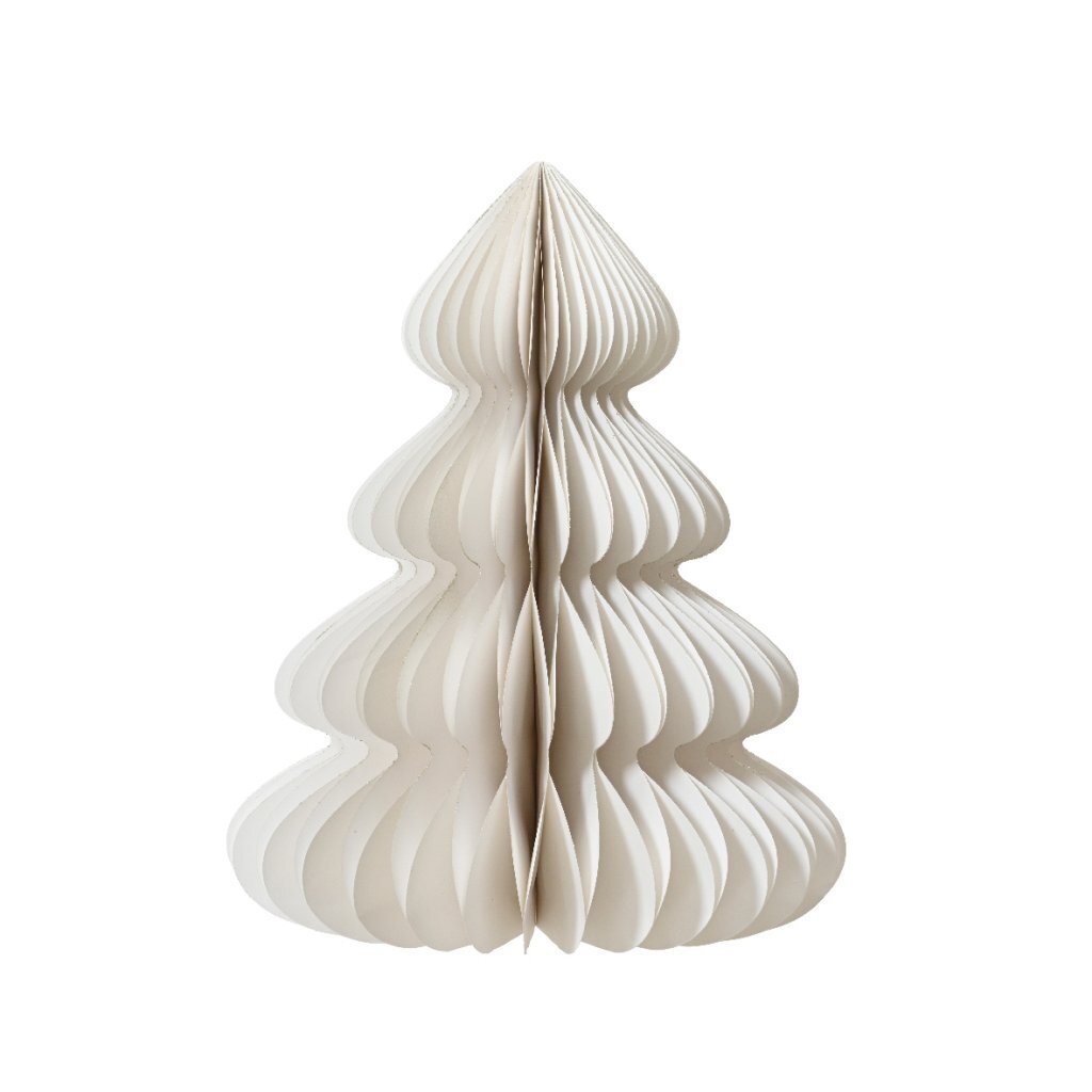 Decoris Papieren Kerstboom Decoratie 48X60 Cm Wit