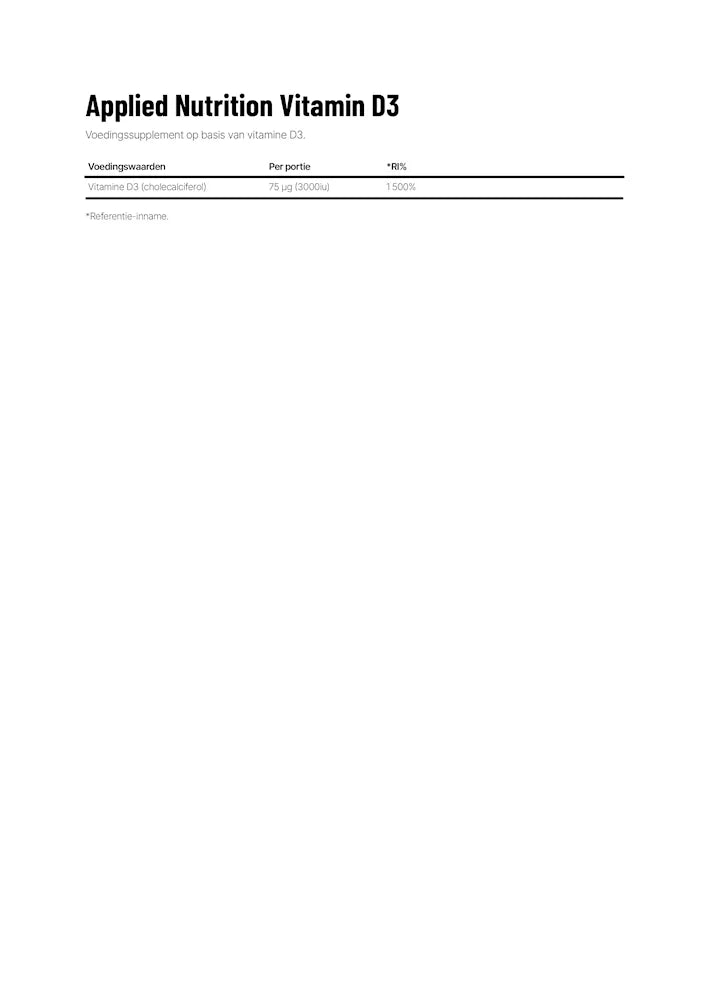 Applied Nutrition - Vitamine D3 - 90 Tabs