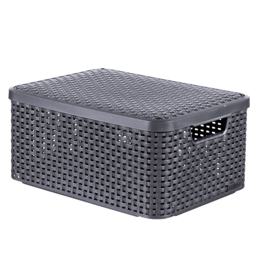 Curver Style Opbergmand Met Deksel 18L Antraciet