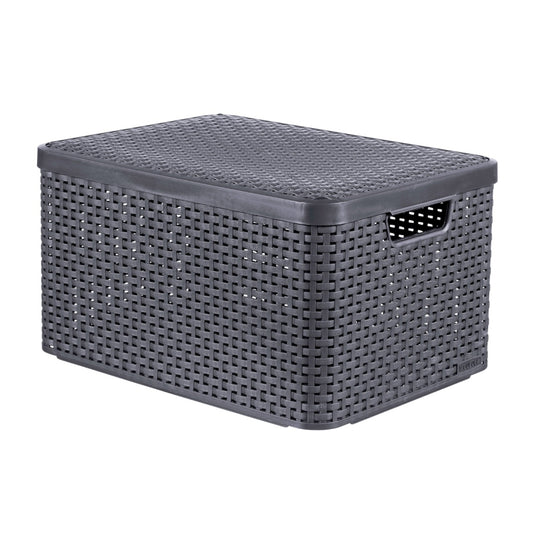 Curver Style Opbergmand Met Deksel 30L Antraciet