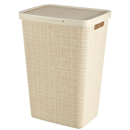 Curver Wasmand Met Deksel Jute-Look 58L Cr&Egrave;Me