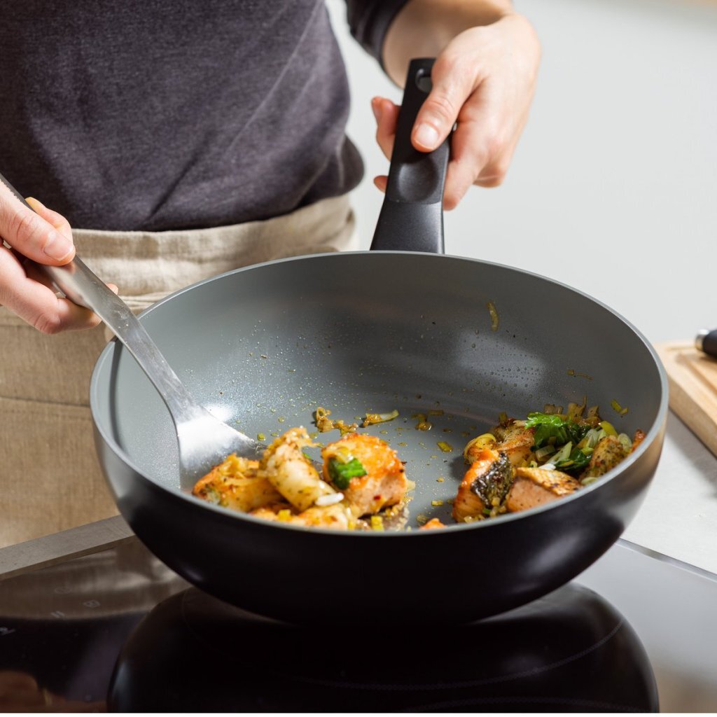 Bk Easy Basic Ceramic Wokpan 28 Cm Zwart