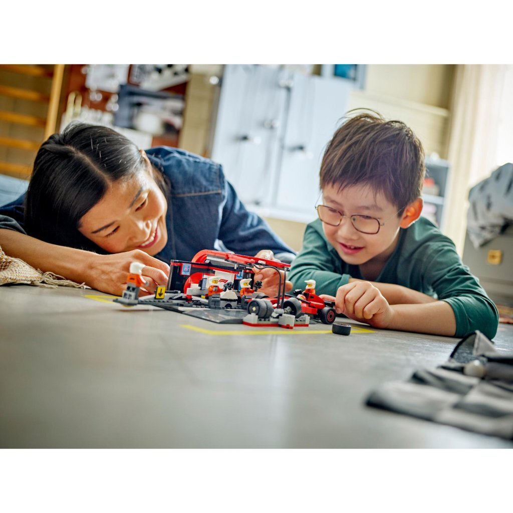 Lego City 60443 F1 Pitstop En Pitcrew Met Ferrari