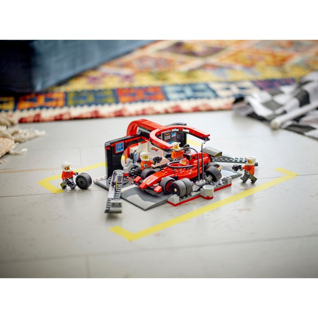 Lego City 60443 F1 Pitstop En Pitcrew Met Ferrari