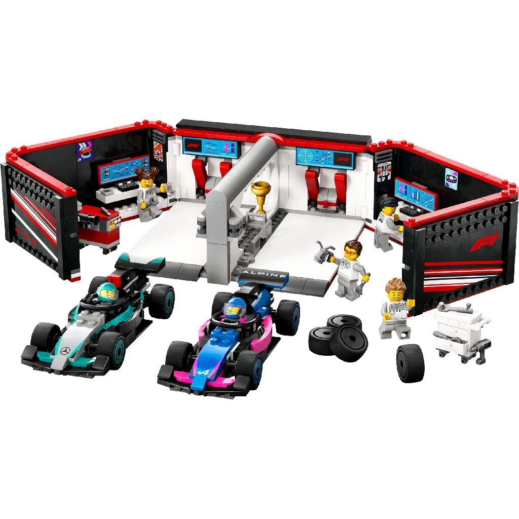 Lego City 60444 F1 Garage Met Mercedes-Amg En Alpine Auto'S