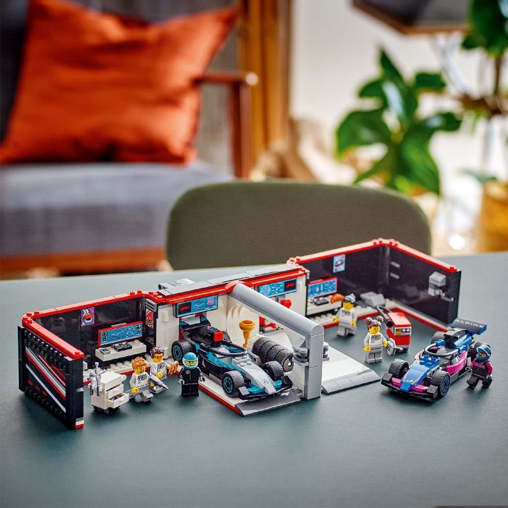 Lego City 60444 F1 Garage Met Mercedes-Amg En Alpine Auto'S