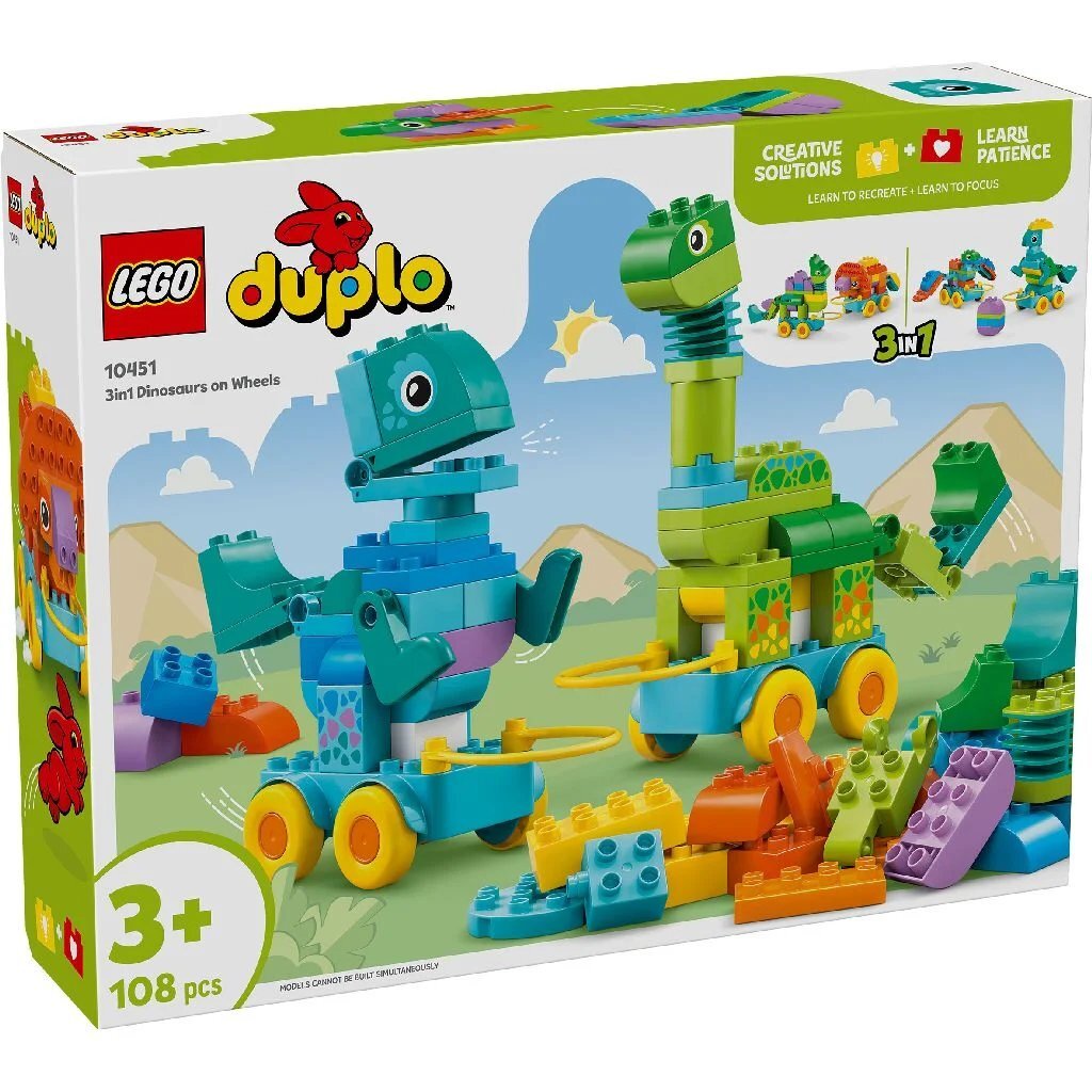 Lego Duplo 10451 3In1 Dinosaurussen Op Wielen