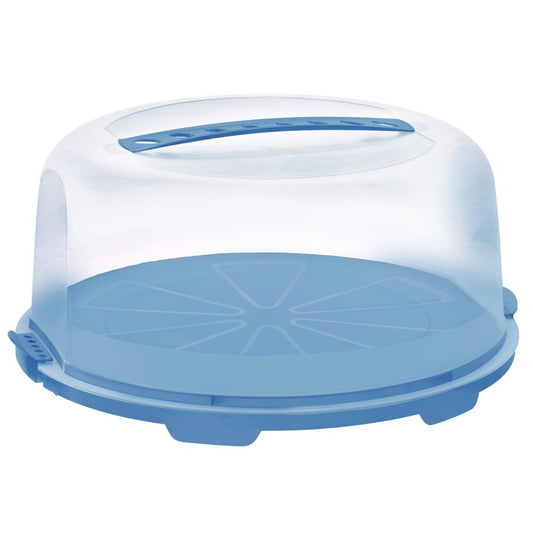 Rotho Fresh Taartdoos 34.5X35.5X16.5 Cm Horizon Blauw/Transparant