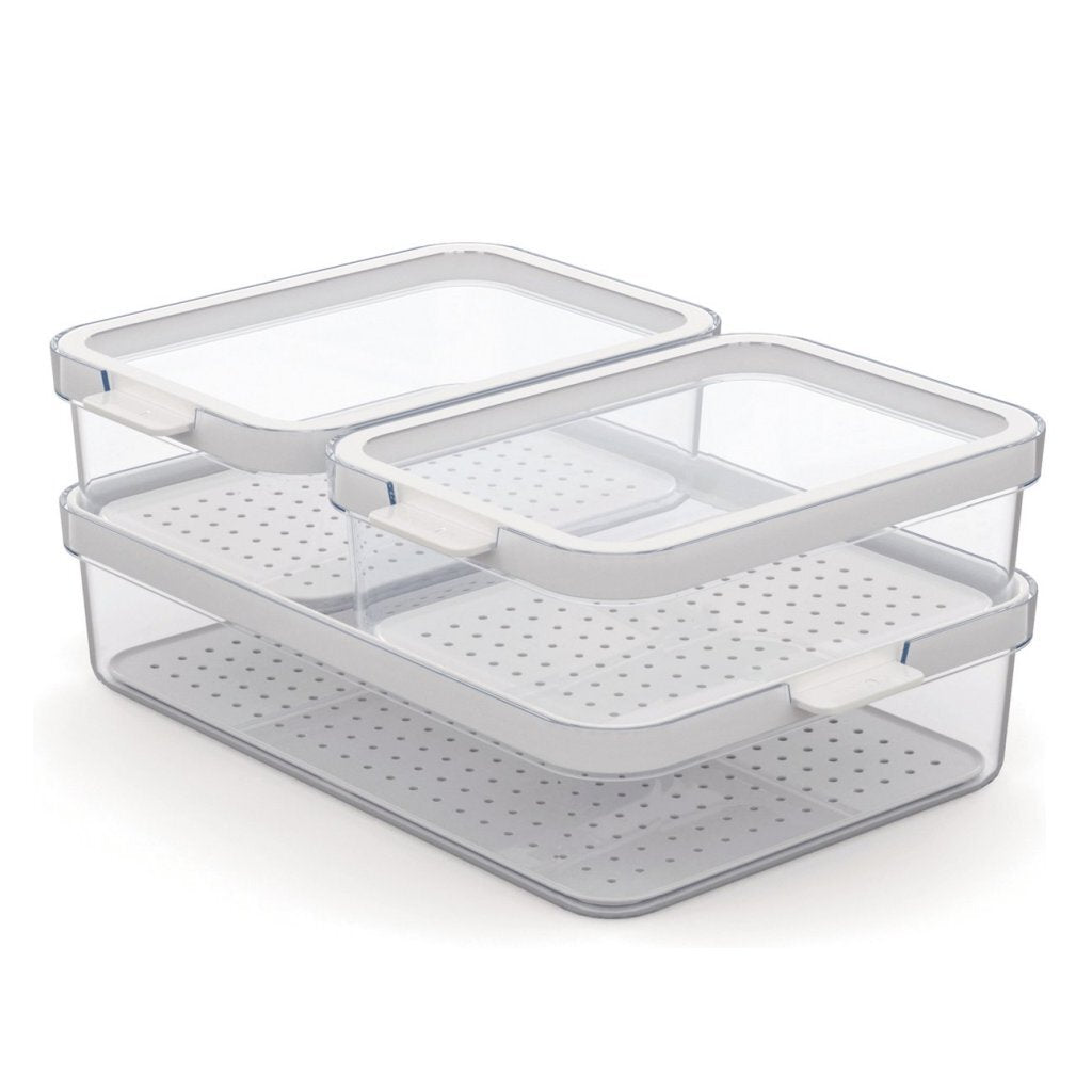 Rotho Cauma Set Koelkastorganizer 2.6L + 2X1.2L Transprant