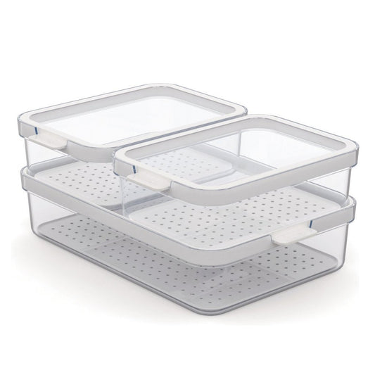 Rotho Cauma Set Koelkastorganizer 2.6L + 2X1.2L Transprant