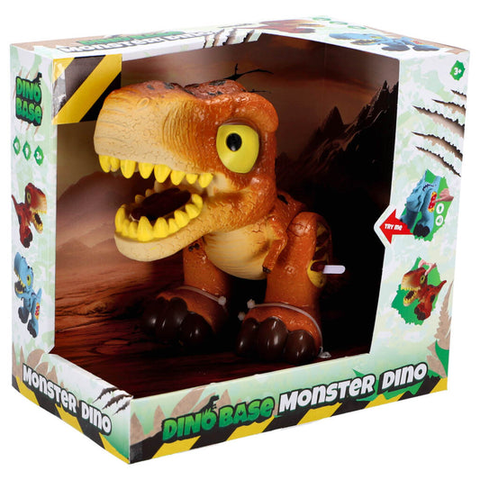 Dinobase Dino + Licht En Geluid Bruin
