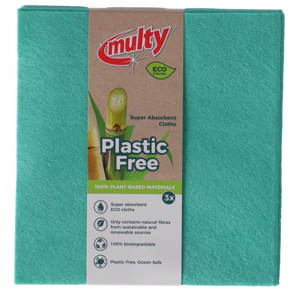 Multy Eco Viscose Vaatdoeken 38X40 Cm 3 Stuks Groen