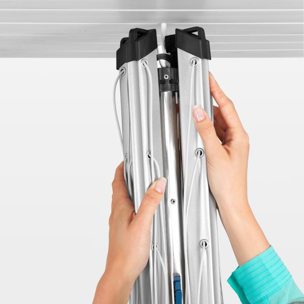 Brabantia Topspinner Droogmolen 40 M Drooglengte + Grondanker Metallic Grijs