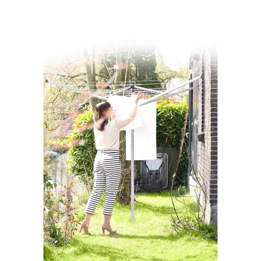 Brabantia Topspinner Droogmolen 40 M Drooglengte + Grondanker Metallic Grijs