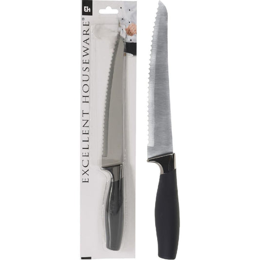 Excellent Houseware Broodmes 33 Cm Rvs/Zwart