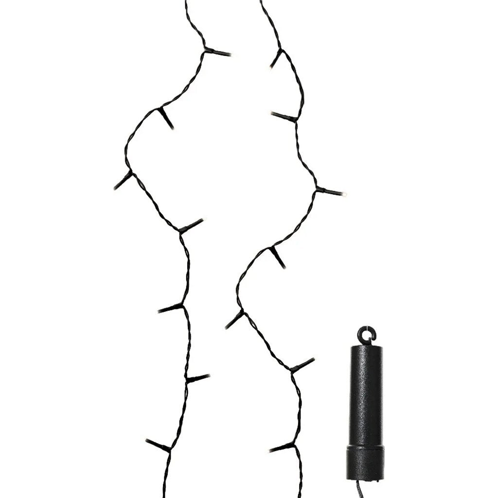 Lumineo Led Snoer 200 Leds 150 Cm Zwart Warm Wit Licht