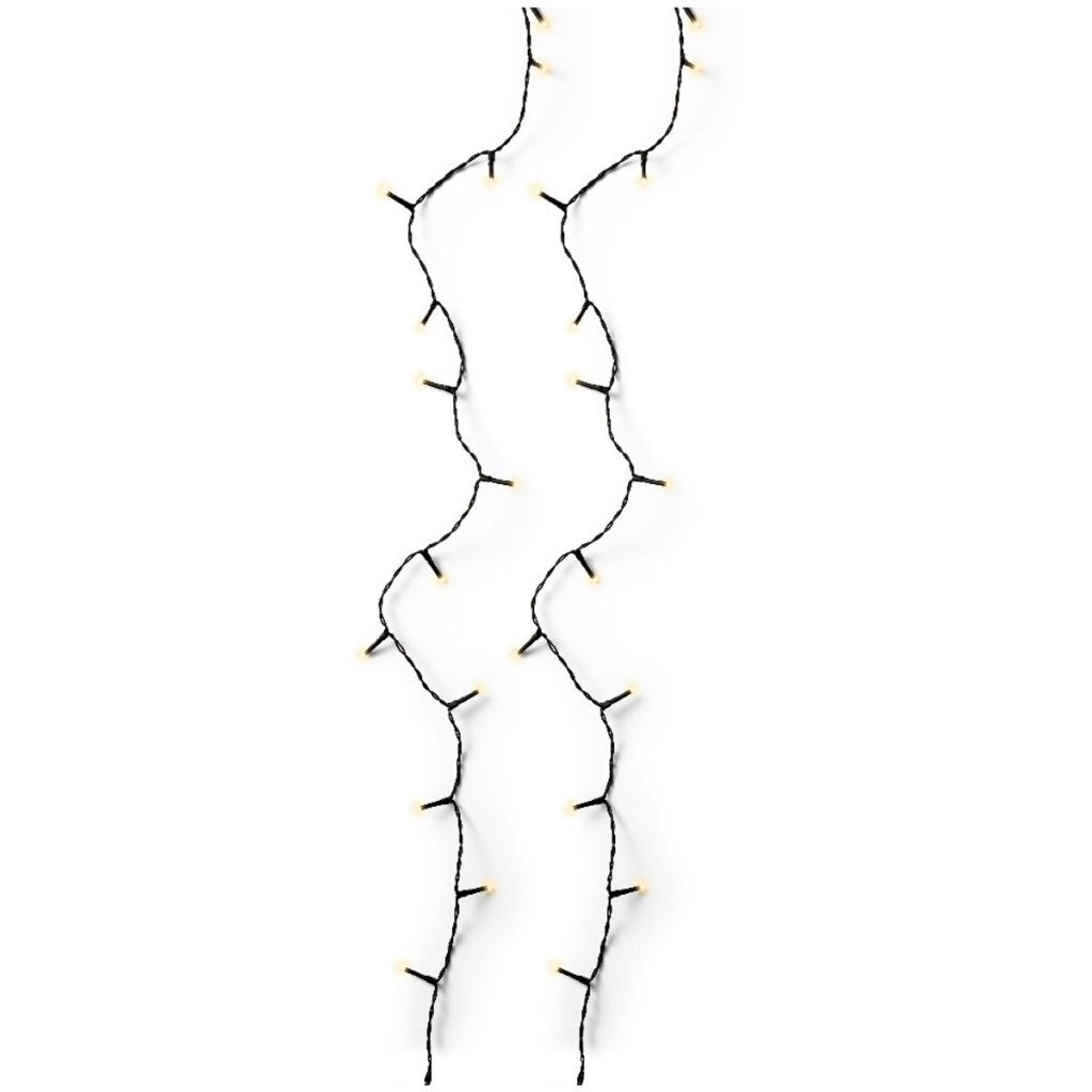 Lumineo Basic Led Snoer Voor Buiten 120 Leds 900 Cm Soft Gold Licht Zwart